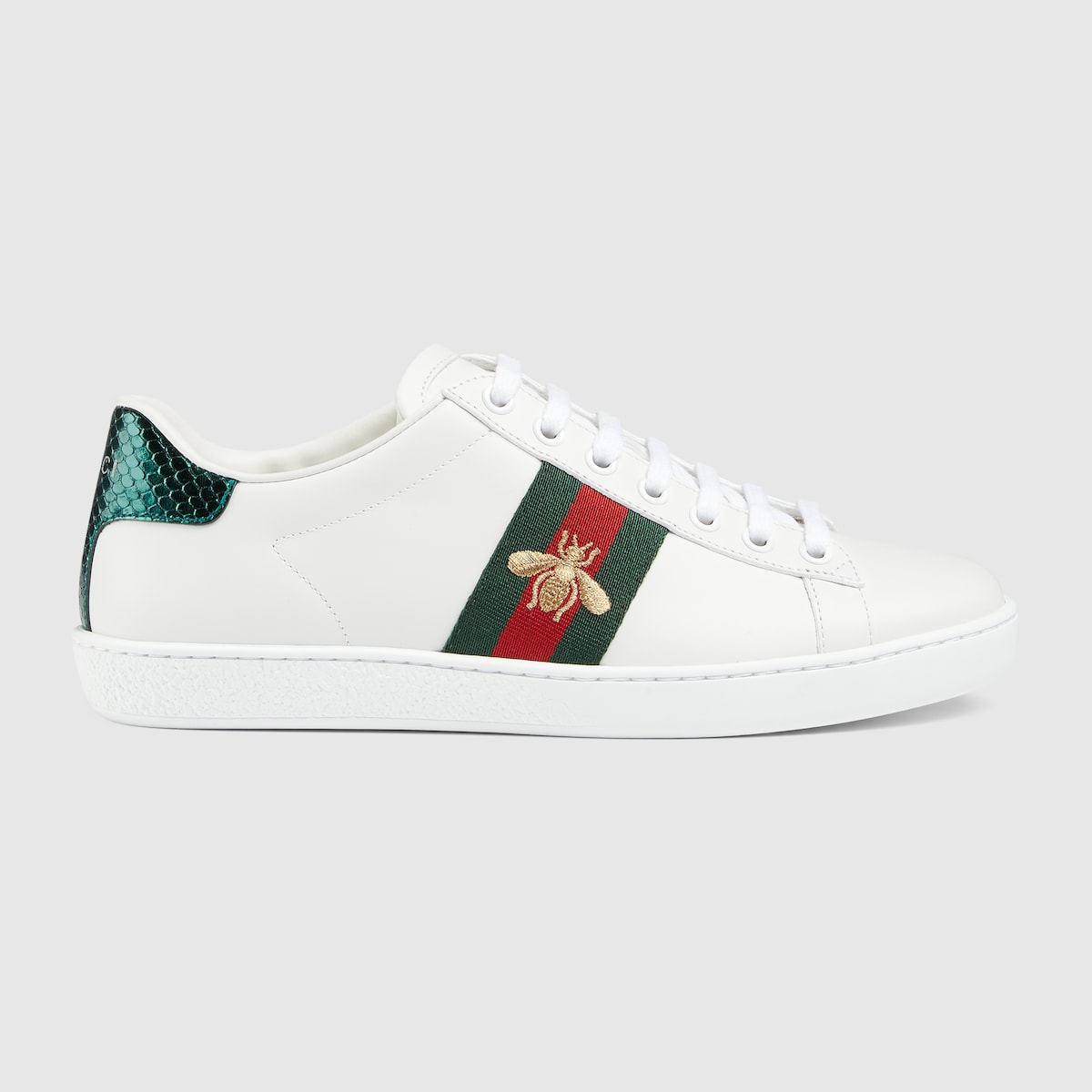 Women's Ace sneaker with bee – the House's classic low-top sneaker is embellished with the gold embroidered bee – LUX VERSE Luxury Designer Fashion Outlet
