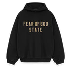 Schwarzer Pullover aus Baumwolle mit goldenem Text – Herren