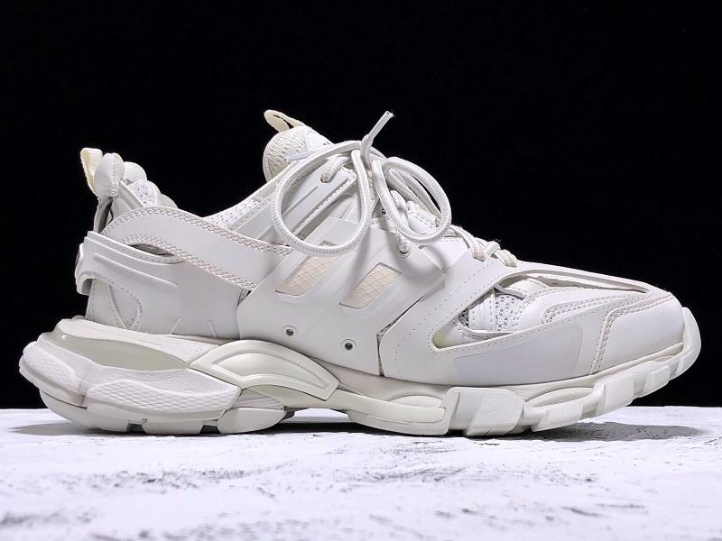 Track White Mesh Sneakers