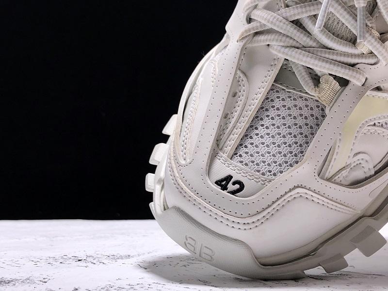 Track White Mesh Sneakers