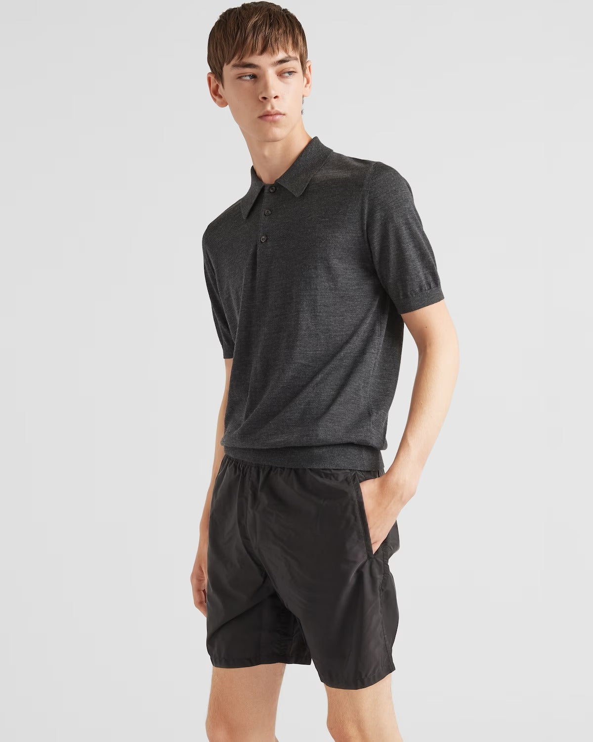 Re-Nylon swim trunks – made of innovative Re-Nylon, these swim trunks stand out for their sporty design – LUX VERSE Luxury Designer Fashion Outlet