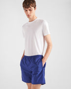 Re-Nylon swim trunks – straight fit Elasticized drawstring waistband Embroidered lettering logo on the back – LUX VERSE Luxury Designer Fashion Outlet