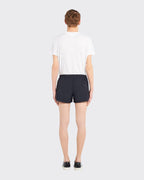 Nylon swim trunks – elasticized drawstring at the waist Side pockets Small back pocket Fabric triangle – LUX VERSE Luxury Designer Fashion Outlet