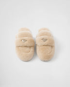Shearling mules – these mules with a hybrid design enhance duality concept that is fundamental for the – LUX VERSE Luxury Designer Fashion Outlet