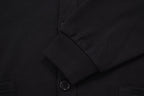 Black Cotton Plain Cardigan - Men's