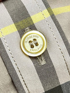 Beige Baumwoll-Karo-Langarmhemd – Herren