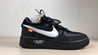 Schwarzes Leder mit kontrastierendem Swoosh, Low-Top – Herren