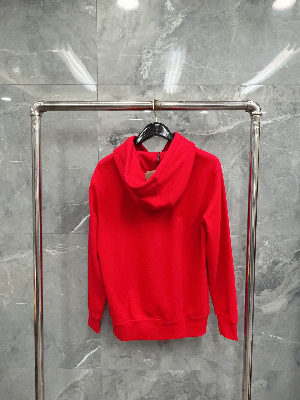 Black Cotton Bold Text Pullover - Men's