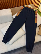 Black Cotton Cuffed Joggers - Men's