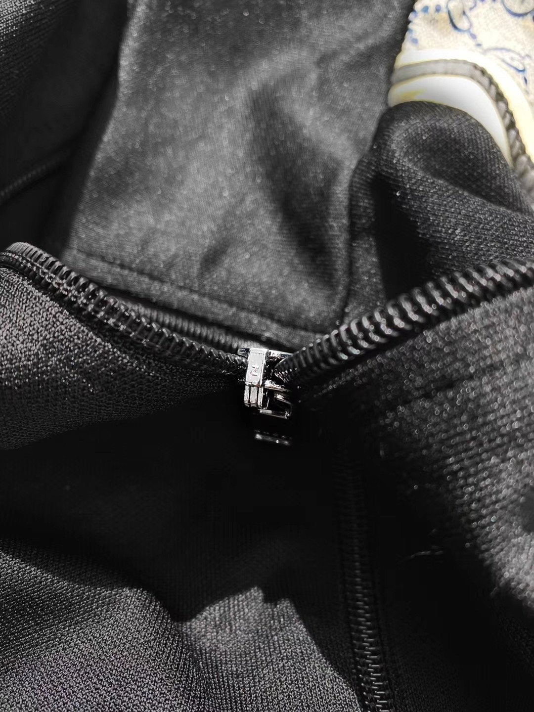 Black Jersey Monogram Panel Track - Men's