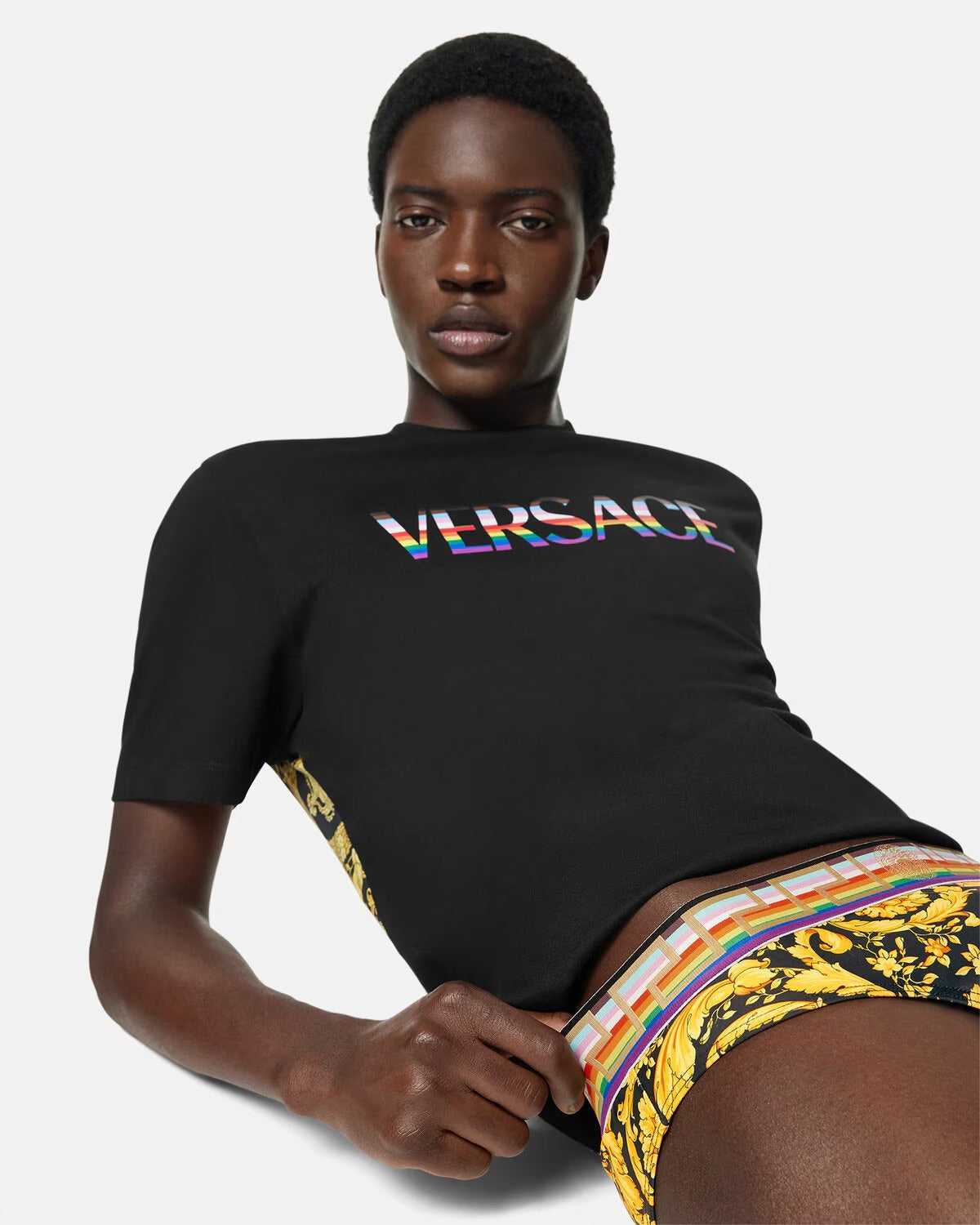Pride Barocco Swim Shorts – for hygiene purposes we advise to try on this item with personal underwear – LUX VERSE Luxury Designer Fashion Outlet