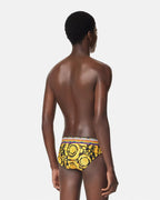 Pride Barocco Swim Briefs – swim briefs featuring the Barocco print the signature Greca border elastic waistband – LUX VERSE Luxury Designer Fashion Outlet