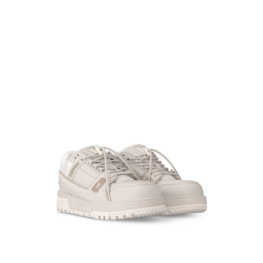Louis Vuitton Trainer Leather Maxi Sneaker – it is signed with rubber Initials logos on the tongue, side and back – LUX VERSE Luxury Designer Fashion Outlet