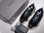 Triple S Black Red and Navy Sneakers