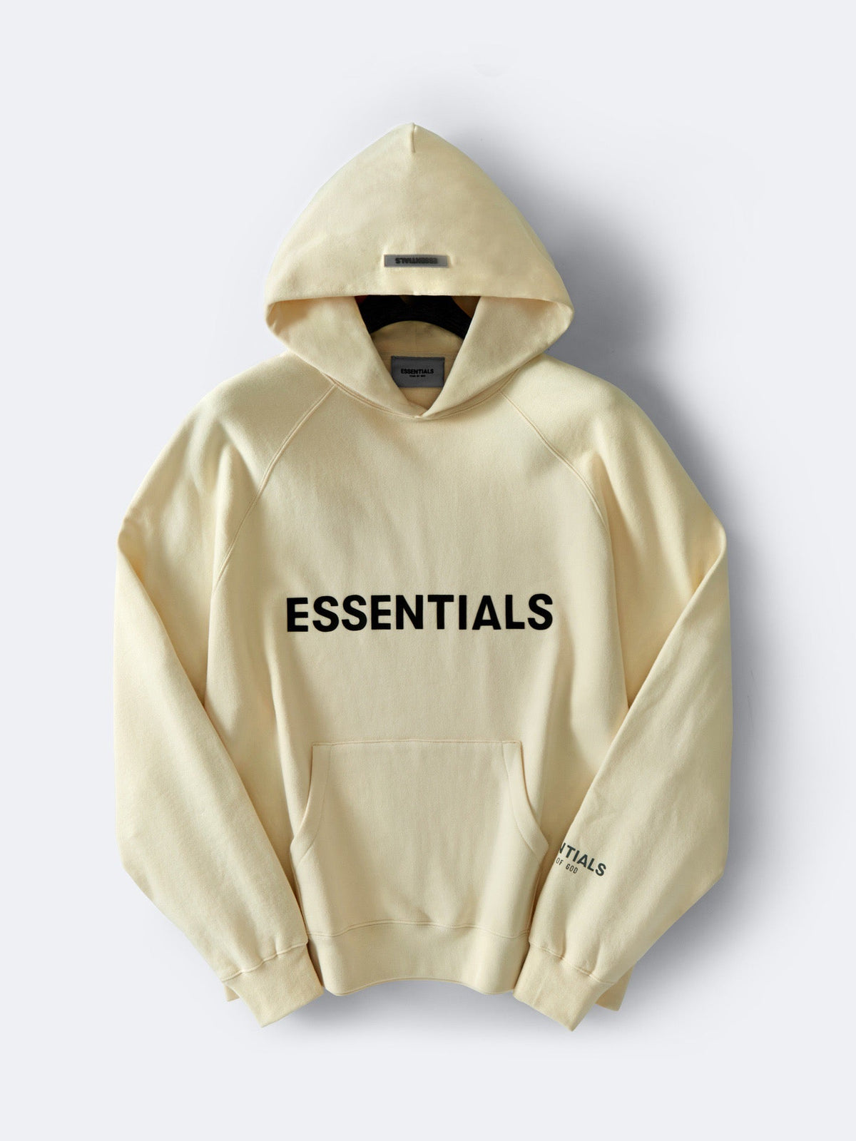 Cream Cotton Logo Pullover - Men's