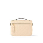 Pochette Métis Crème Beige – the discreet Monogram pattern embossed into the leather and the gold-color hardware, – LUX VERSE Luxury Designer Fashion Outlet