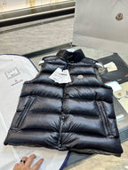 Black Nylon Glossy Gilet - Men's