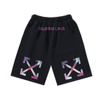 Schwarze Baumwolle, pinkes Logo, Kordelzug – Herren