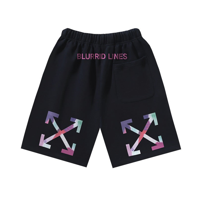 Black Cotton Pink Logo Drawstring - Men's