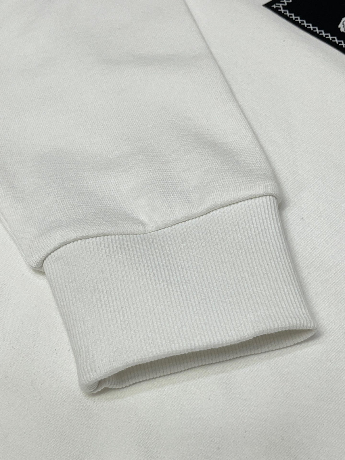 Black Cotton Logo Pullover - Men's