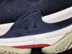 Triple S Black Red and Navy Sneakers