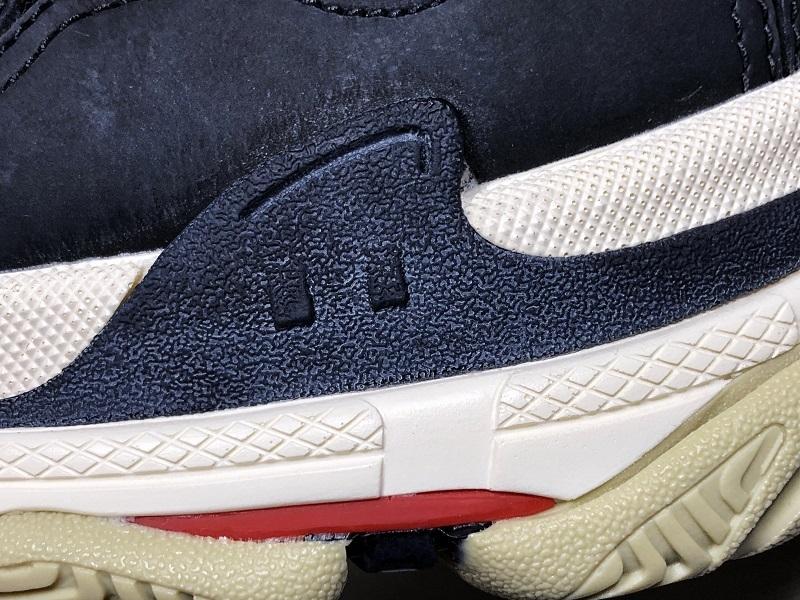 Triple S Black Red and Navy Sneakers