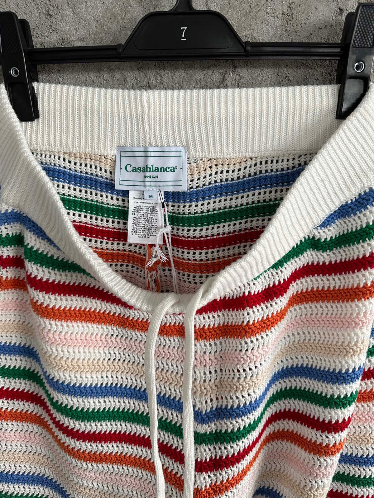 Multicolour Striped Knit Shorts - Men's