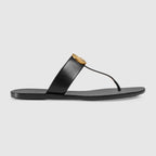 Thong sandal with Double G – inspired by the summer spirit and beach clubs on the Italian coast, this item is – LUX VERSE Luxury Designer Fashion Outlet