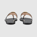 Thong sandal with Double G – the leather thong sandal is embellished with the Double G hardware—an archival – LUX VERSE Luxury Designer Fashion Outlet