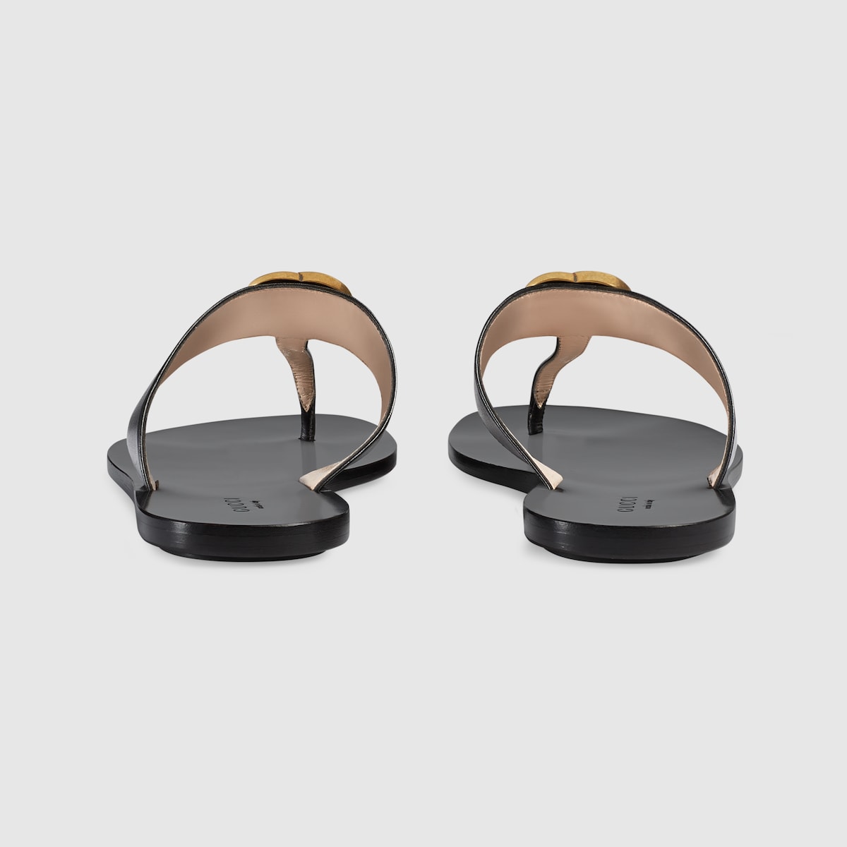 Thong sandal with Double G – the leather thong sandal is embellished with the Double G hardware—an archival – LUX VERSE Luxury Designer Fashion Outlet