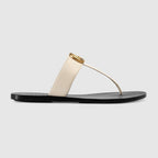 Women's thong sandal with Double G – an emblem of the GG Marmont line, the Double G is an archival play on the original – LUX VERSE Luxury Designer Fashion Outlet