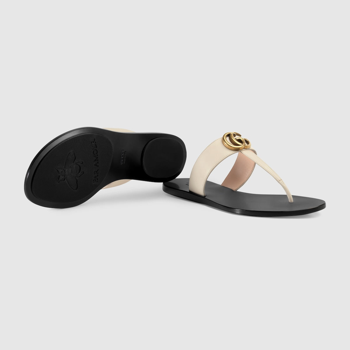 Women's thong sandal with Double G – an emblem of the GG Marmont line, the Double G is an archival play on the original – LUX VERSE Luxury Designer Fashion Outlet