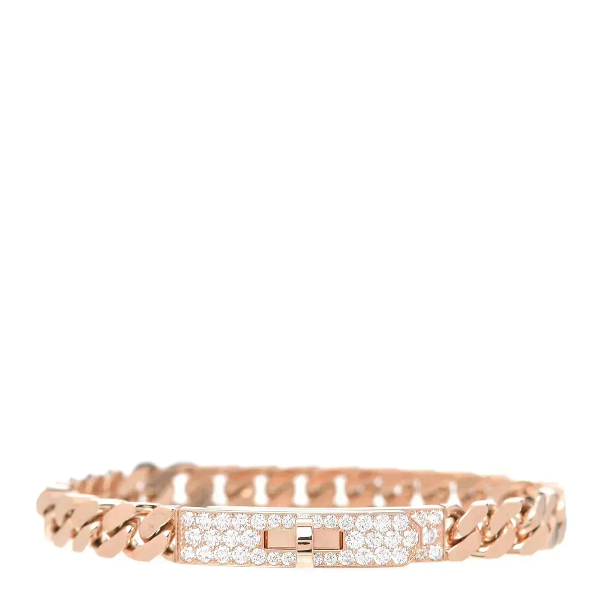 Kelly Chain Rose Gold Diamonds Bracelet – LUX VERSE Luxury Designer Fashion Outlet