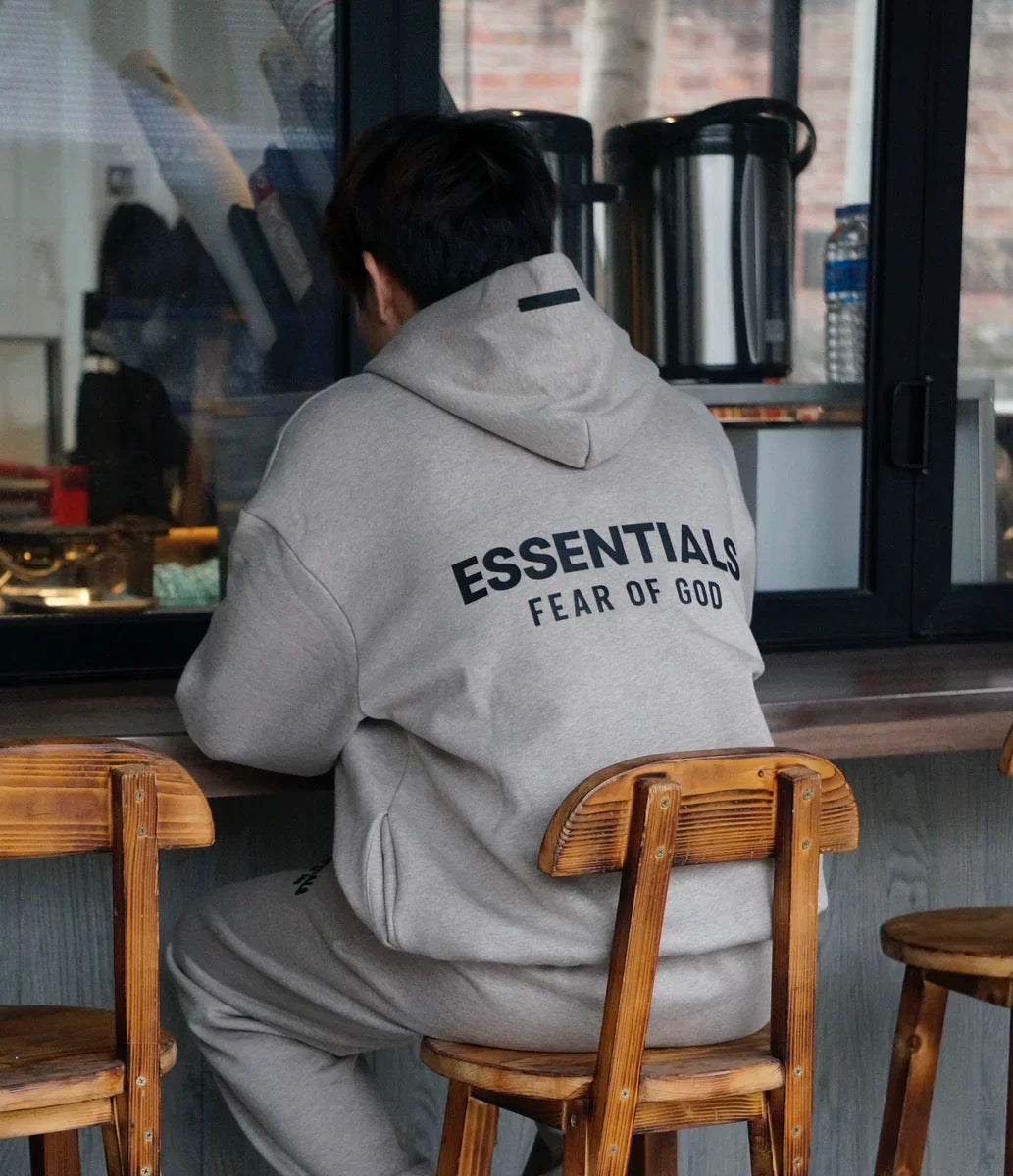 Marineblaue Baumwoll-Jogginghose mit Kordelzug – Herren