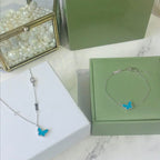 Butterfly Turquoise Butterfly Bracelet Silver – LUX VERSE Luxury Designer Fashion Outlet
