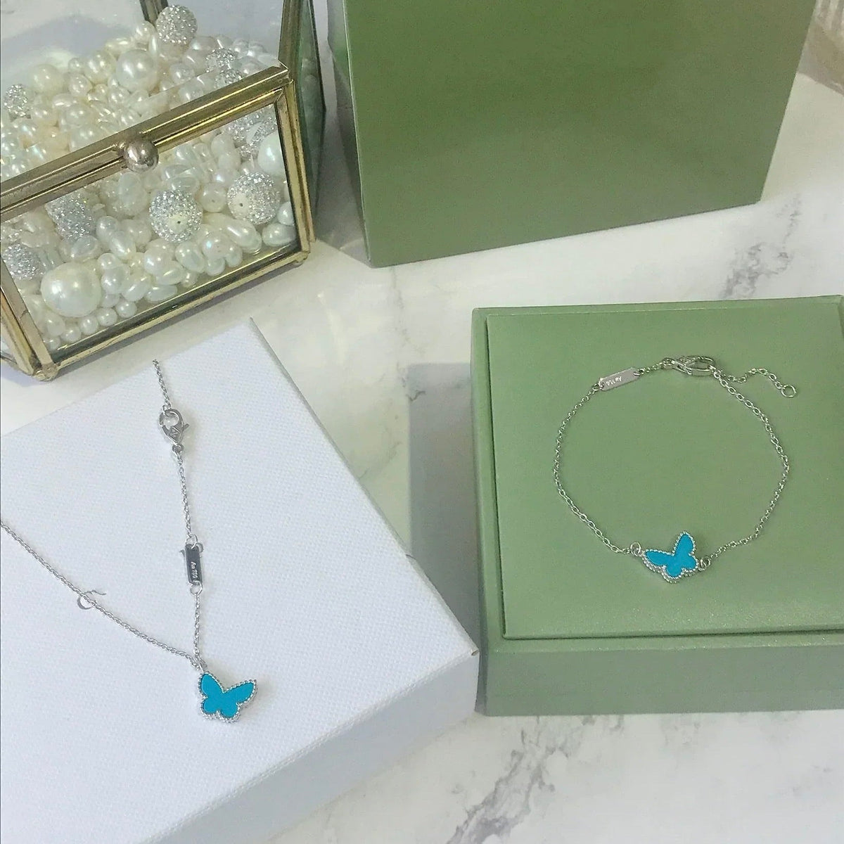 Butterfly Turquoise Butterfly Bracelet Silver – LUX VERSE Luxury Designer Fashion Outlet