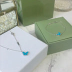 Butterfly Turquoise Butterfly Bracelet Silver – LUX VERSE Luxury Designer Fashion Outlet