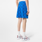 Technical Swim Shorts – these vibrant royal blue swim shorts make a graphic statement with an allover Damier – LUX VERSE Luxury Designer Fashion Outlet