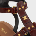LYMPIA GLADIATOR SANDAL in CROCODILE STAMPED CALFSKIN – 100% CALFSKIN100% Calfskin LiningROUND TOE SHAPEMETAL TRIOMPHE ON – LUX VERSE Luxury Designer Fashion Outlet