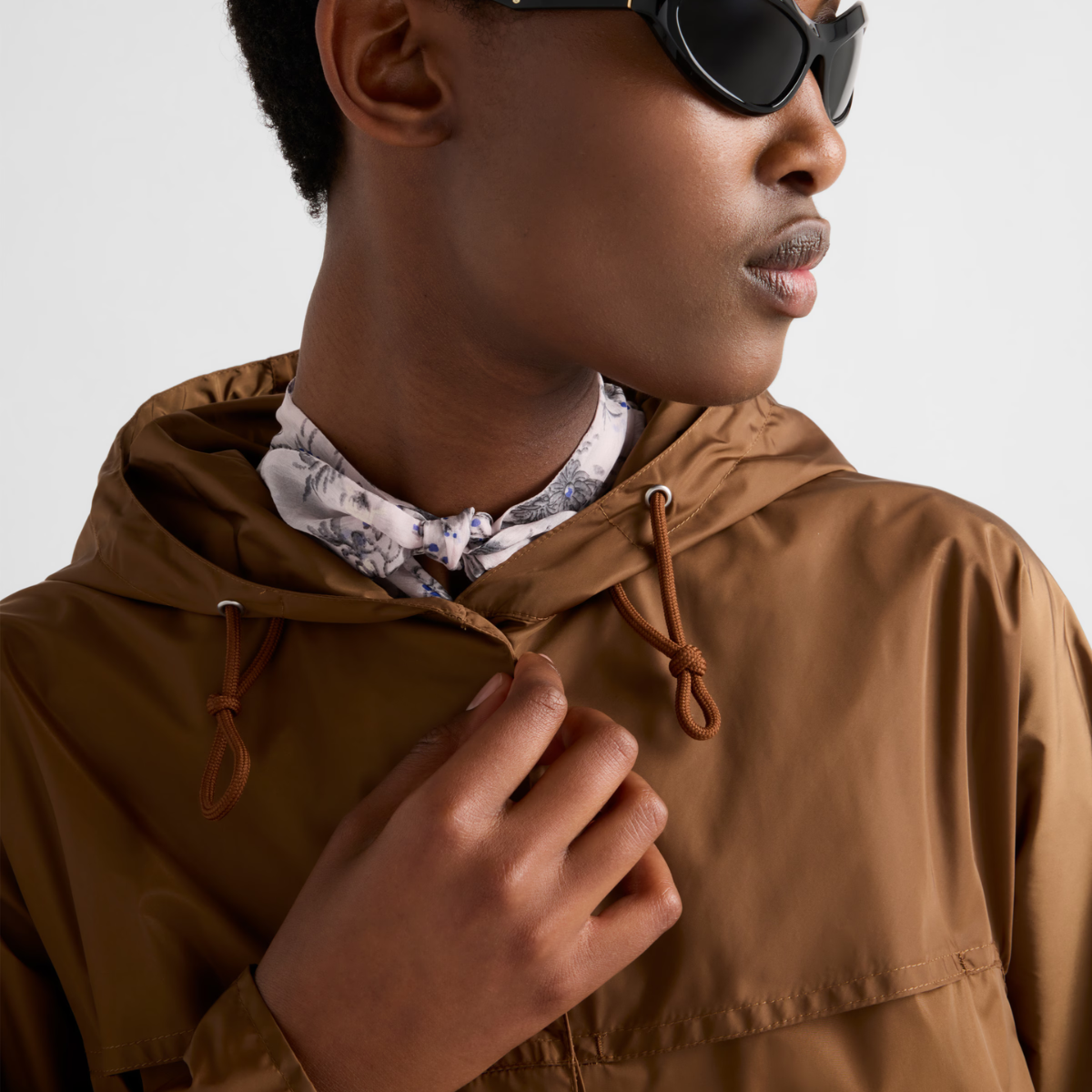 Light technical fabric blouson jacket – this lightweight hooded blouson jacket is defined by oversized lines and pragmatic – LUX VERSE Luxury Designer Fashion Outlet