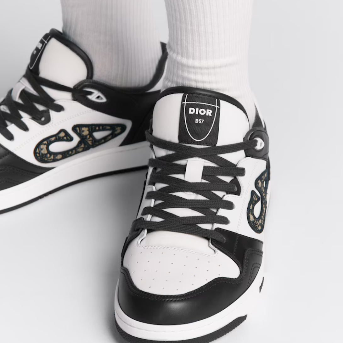 B57 Low-Top Sneaker – crafted in smooth calfskin, the style is adorned with Oblique jacquard CD signature – LUX VERSE Luxury Designer Fashion Outlet