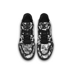 Comic Canvas Trainer Sneakers – it is signed with the Initials, Monogram Flowers and the #54 logo, referring to – LUX VERSE Luxury Designer Fashion Outlet