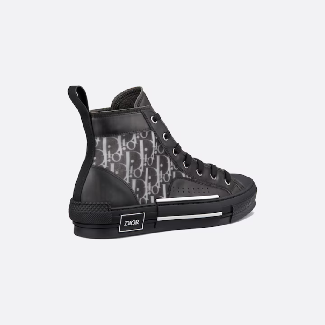 B23 High-Top Sneaker Signature Touch – the B23 high-top sneaker is set apart by its Oblique canvas embellished with calfskin – LUX VERSE Luxury Designer Fashion Outlet