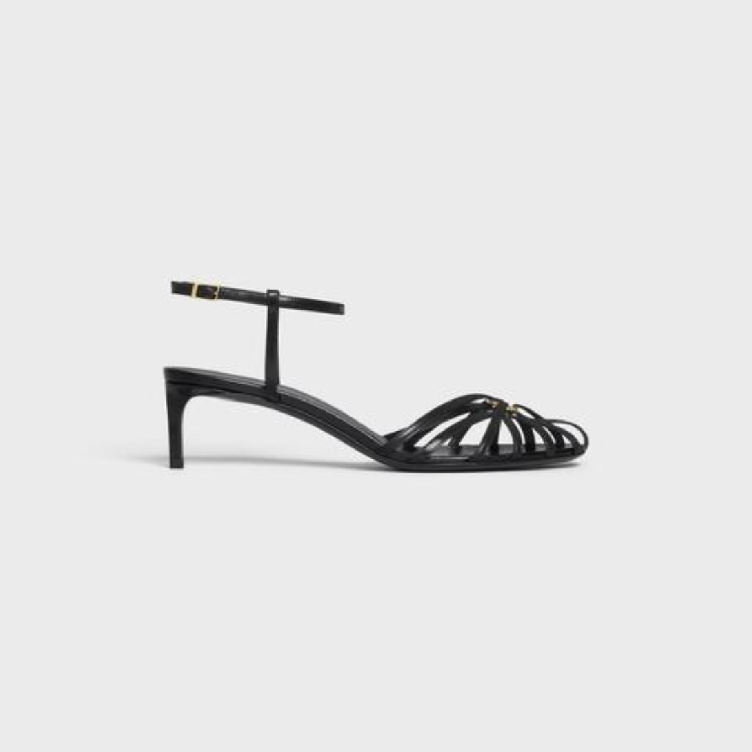 TRIOMPHE LEATHER SANDAL in LAMBSKIN – 100% LAMBSKIN100% Goatskin Linning2 IN (50 MM) heelALMOND TOE SHAPEMETAL – LUX VERSE Luxury Designer Fashion Outlet
