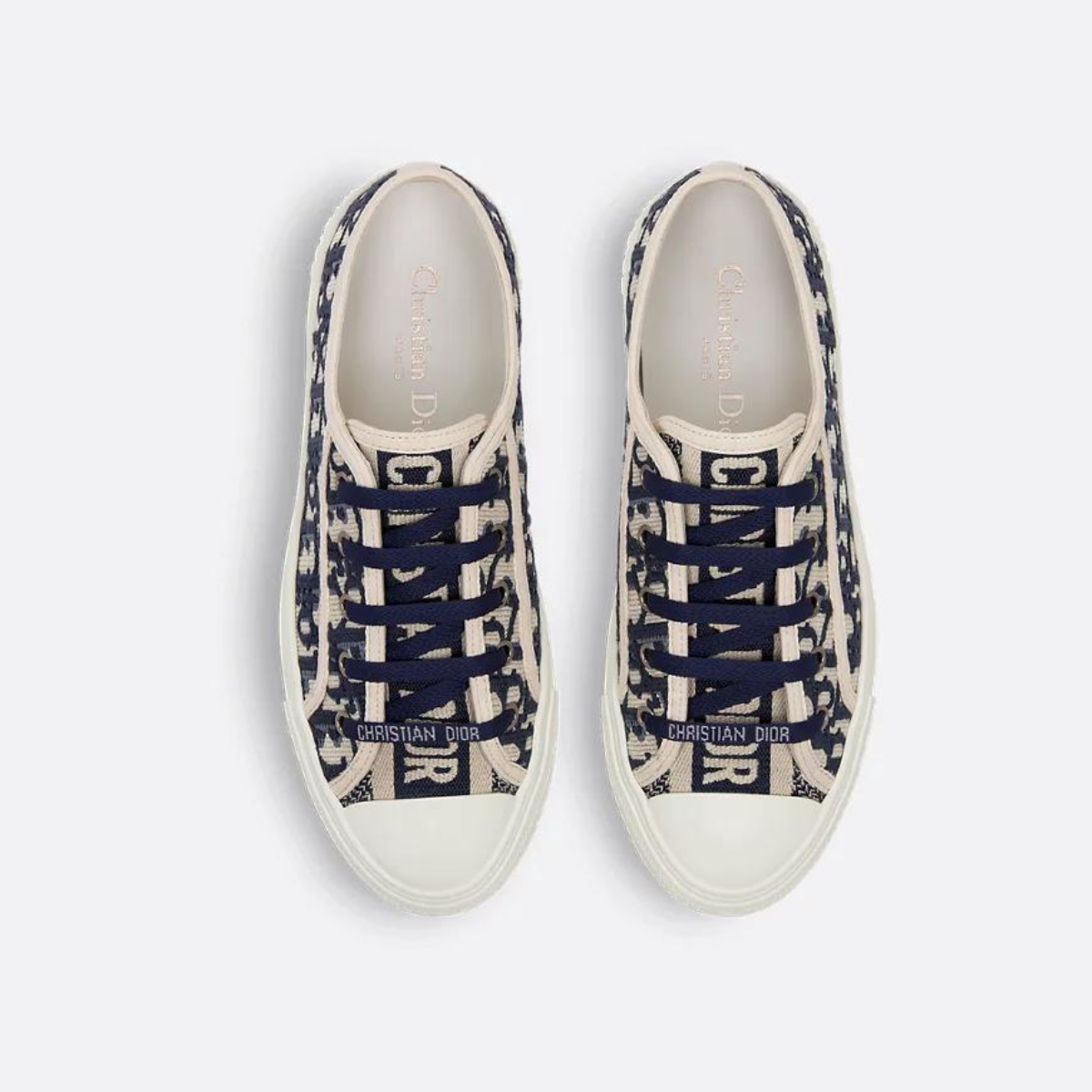 Walk'n'Elevated Cotton Sneaker – signatures on tongue, sole and laces Rubber sole with star, Christian lucky symbol – LUX VERSE Luxury Designer Fashion Outlet