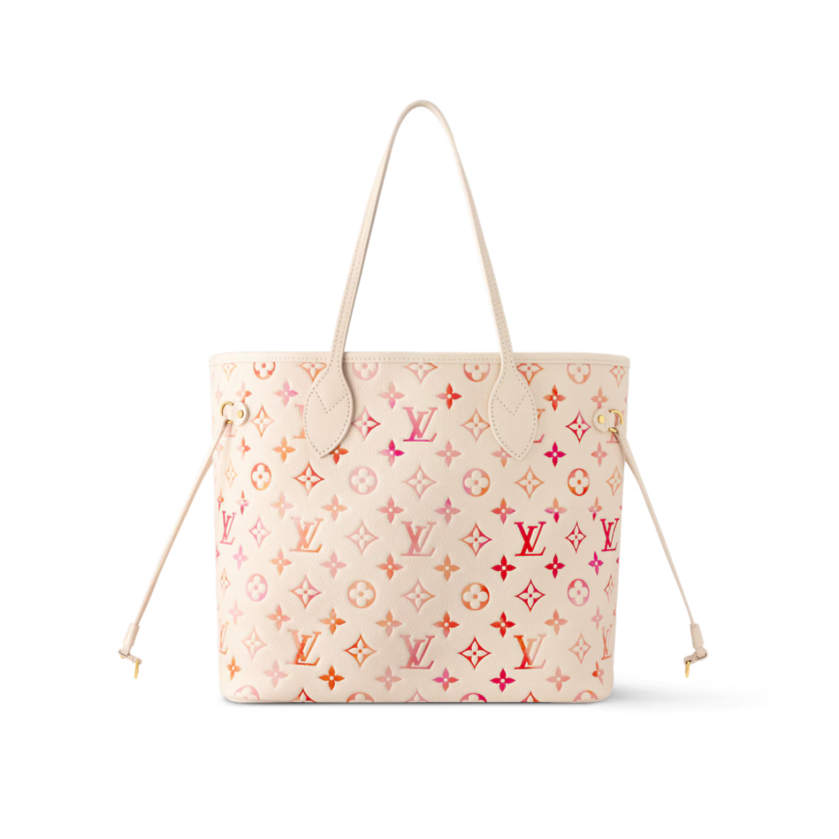 Neverfull MM Sunrise Aquarelle – this Neverfull MM tote bag is made from Monogram Empreinte Sunrise Aquarelle leather – LUX VERSE Luxury Designer Fashion Outlet