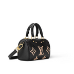 Nano Speedy Black – the compact Speedy Bandoulière 25 handbag is made from black Monogram Empreinte – LUX VERSE Luxury Designer Fashion Outlet