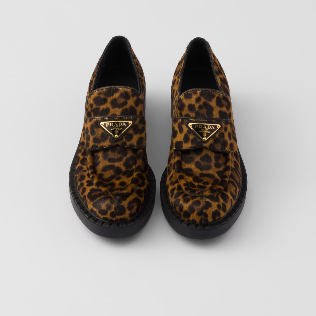 Chocolate printed leather loafers – the Chocolate loafers, a reinterpretation of a classic shoe, have a chunky design – LUX VERSE Luxury Designer Fashion Outlet