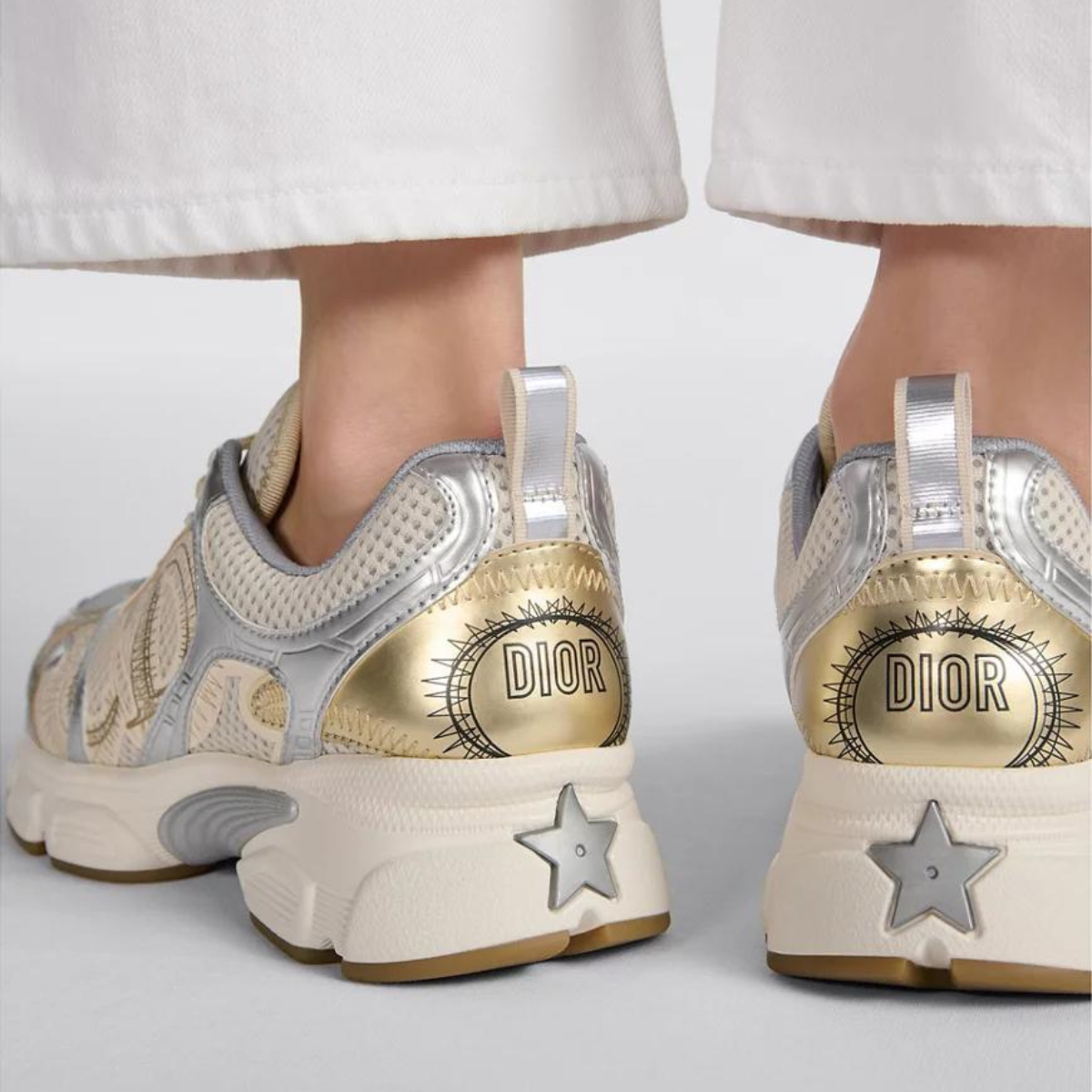 Chrono Elevate Sneaker – featuring three-tone laces and an ultra-lightweight sole adorned with a star, – LUX VERSE Luxury Designer Fashion Outlet
