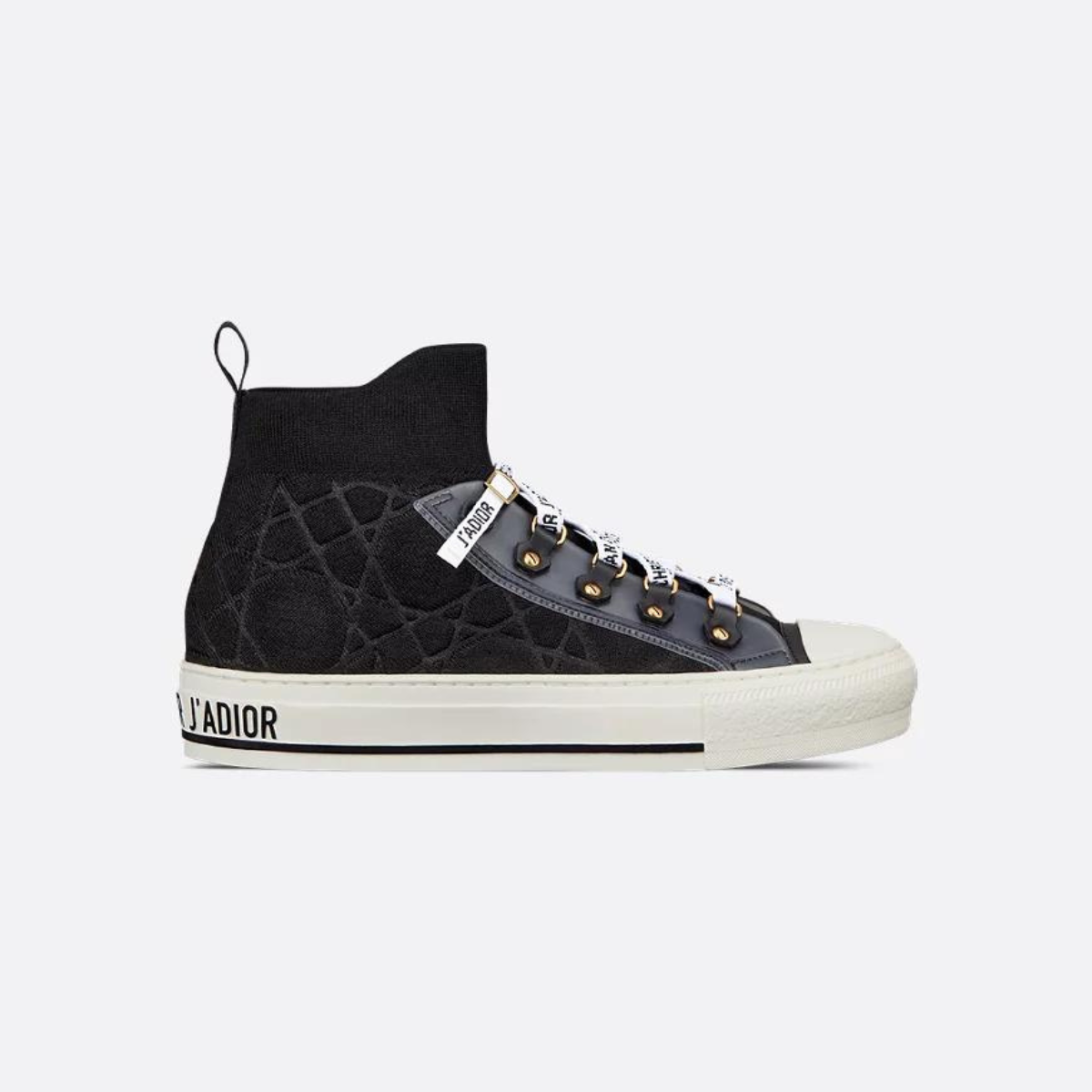 Walk'n'Macrocannage Motif Sneaker – the Walk'n'sneaker is crafted in black technical mesh showcasing the Macrocannage – LUX VERSE Luxury Designer Fashion Outlet